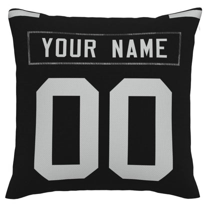 Custom L.Raiders Pillow Decorative Throw Pillow Case - Print Personalized Football Team Fans Name & Number Birthday Gift Football Pillows view 3