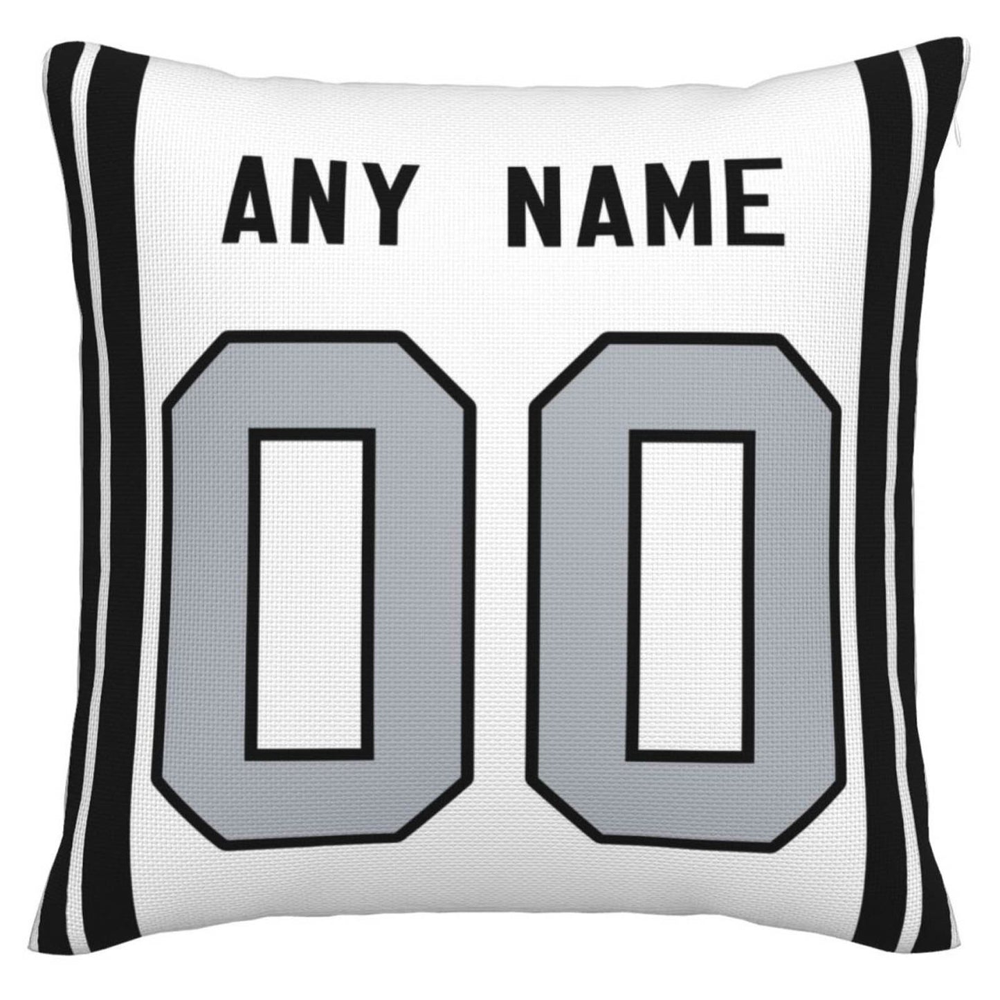 Custom L.Raiders Pillow Decorative Throw Pillow Case - Print Personalized Football Team Fans Name & Number Birthday Gift Football Pillows view 2