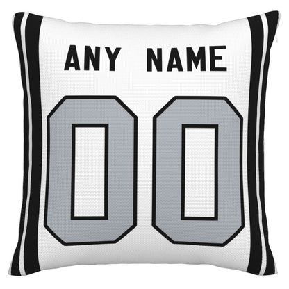 Custom L.Raiders Pillow Decorative Throw Pillow Case - Print Personalized Football Team Fans Name & Number Birthday Gift Football Pillows view 2
