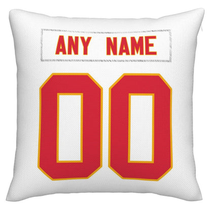 Custom KC.Chiefs Pillow Decorative Throw Pillow Case - Print Personalized Football Team Fans Name & Number Birthday Gift Football Pillows - Main View