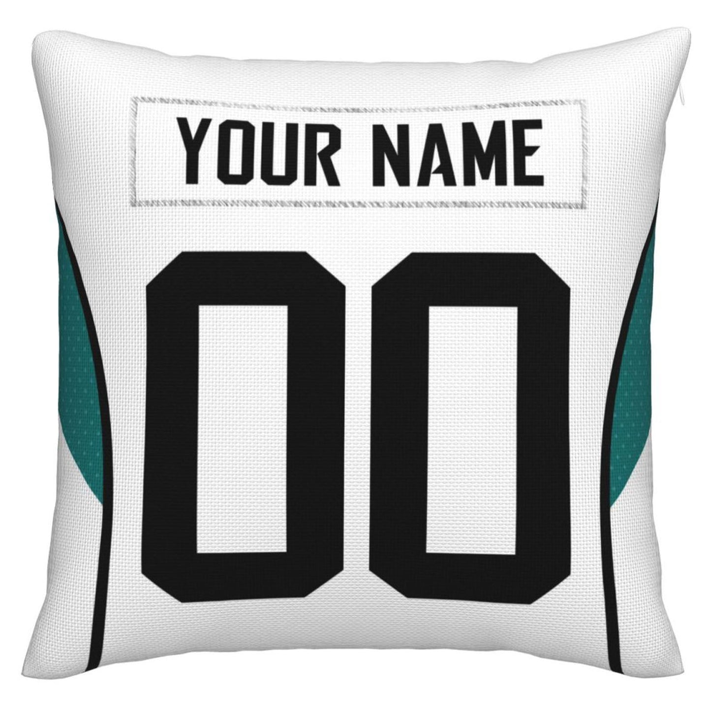 Custom J.Jaguars Pillow Decorative Throw Pillow Case - Print Personalized Football Team Fans Name & Number Birthday Gift Football Pillows - Main View