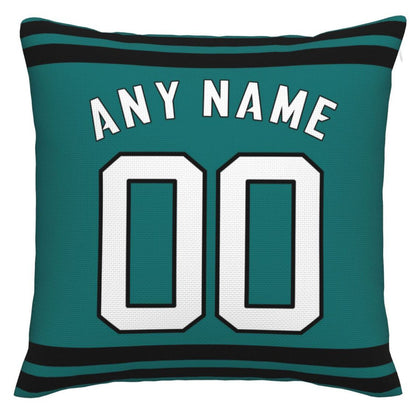Custom J.Jaguars Pillow Decorative Throw Pillow Case - Print Personalized Football Team Fans Name & Number Birthday Gift Football Pillows - Main View