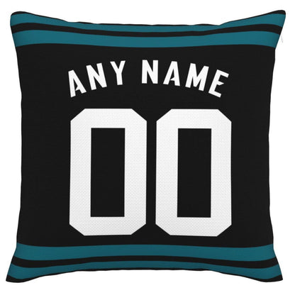 Custom J.Jaguars Pillow Decorative Throw Pillow Case - Print Personalized Football Team Fans Name & Number Birthday Gift Football Pillows view 3