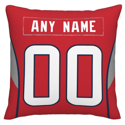 Custom H.Texans Pillow Decorative Throw Pillow Case - Print Personalized Football Team Fans Name & Number Birthday Gift Football Pillows - Main View