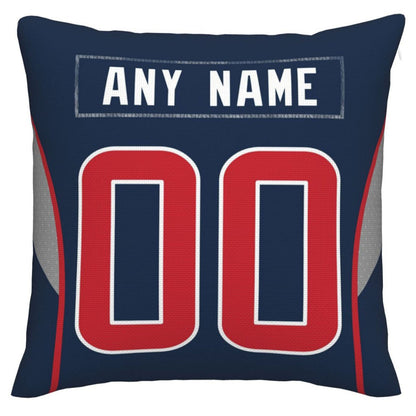 Custom H.Texans Pillow Decorative Throw Pillow Case - Print Personalized Football Team Fans Name & Number Birthday Gift Football Pillows view 3