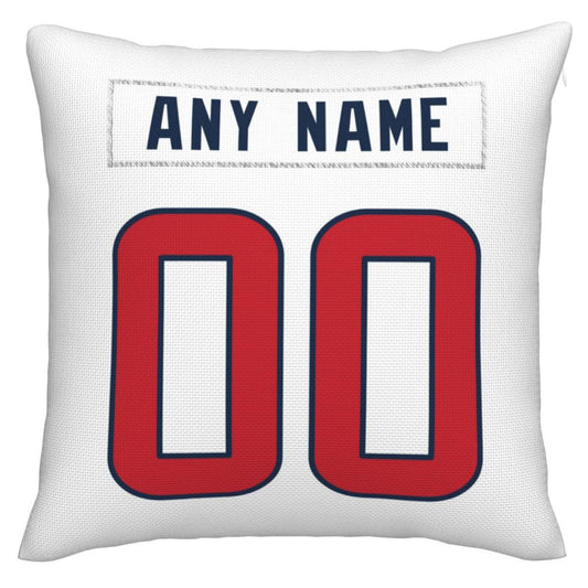 Custom H.Texans Pillow Decorative Throw Pillow Case - Print Personalized Football Team Fans Name & Number Birthday Gift Football Pillows - Main View