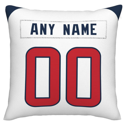 Custom H.Texans Pillow Decorative Throw Pillow Case - Print Personalized Football Team Fans Name & Number Birthday Gift Football Pillows - Main View