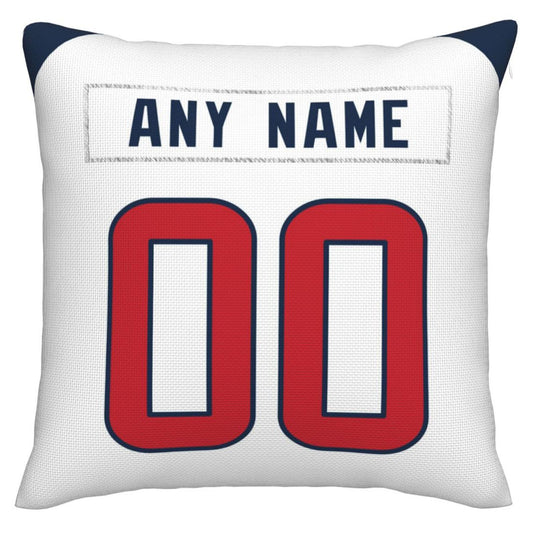 Custom H.Texans Pillow Decorative Throw Pillow Case - Print Personalized Football Team Fans Name & Number Birthday Gift Football Pillows - Main View
