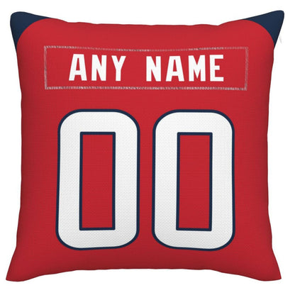 Custom H.Texans Pillow Decorative Throw Pillow Case - Print Personalized Football Team Fans Name & Number Birthday Gift Football Pillows view 2