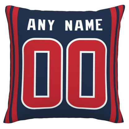 Custom H.Texans Pillow Decorative Throw Pillow Case - Print Personalized Football Team Fans Name & Number Birthday Gift Football Pillows view 3