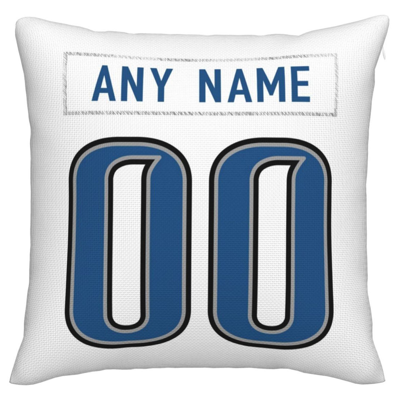 Custom D.Lions Pillow Decorative Throw Pillow Case - Print Personalized Football Team Fans Name & Number Birthday Gift Football Pillows - Main View