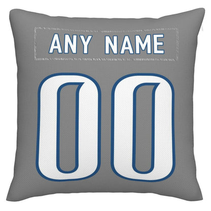 Custom D.Lions Pillow Decorative Throw Pillow Case - Print Personalized Football Team Fans Name & Number Birthday Gift Football Pillows view 2