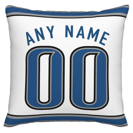 Custom D.Lions Pillow Decorative Throw Pillow Case - Print Personalized Football Team Fans Name & Number Birthday Gift Football Pillows - Main View