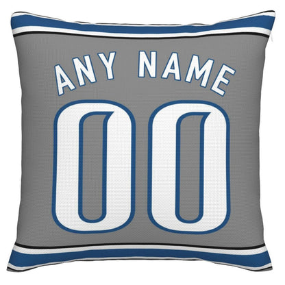 Custom D.Lions Pillow Decorative Throw Pillow Case - Print Personalized Football Team Fans Name & Number Birthday Gift Football Pillows view 2