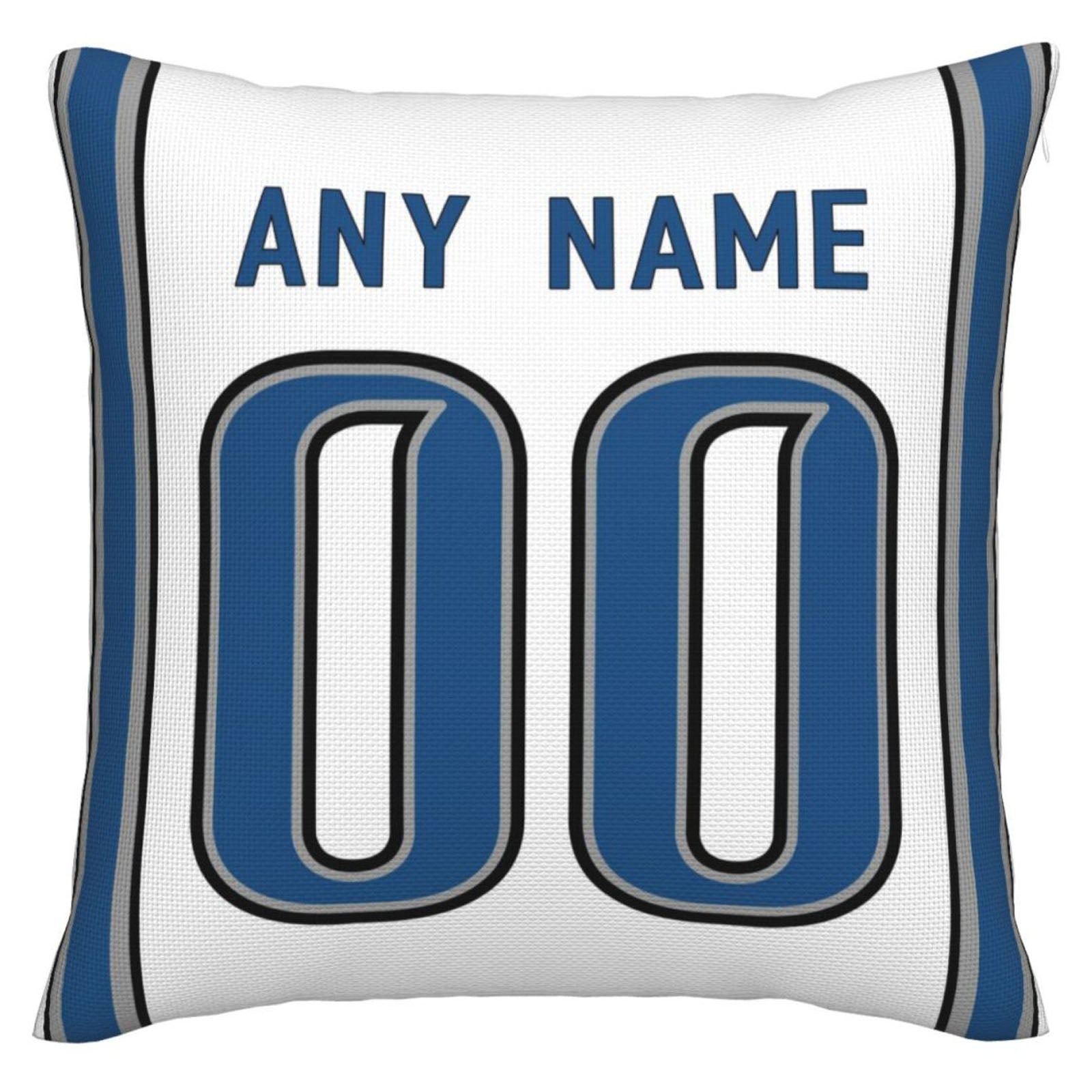 Custom D.Lions Pillow Decorative Throw Pillow Case - Print Personalized Football Team Fans Name & Number Birthday Gift Football Pillows - Main View