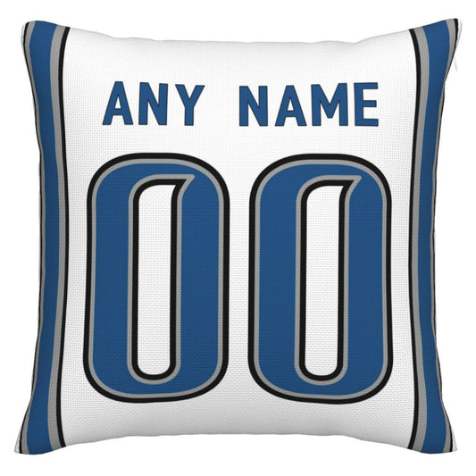 Custom D.Lions Pillow Decorative Throw Pillow Case - Print Personalized Football Team Fans Name & Number Birthday Gift Football Pillows - Main View