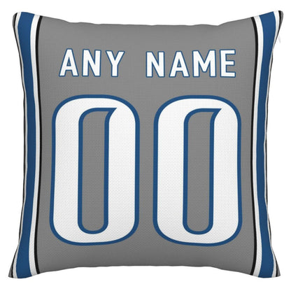 Custom D.Lions Pillow Decorative Throw Pillow Case - Print Personalized Football Team Fans Name & Number Birthday Gift Football Pillows view 2