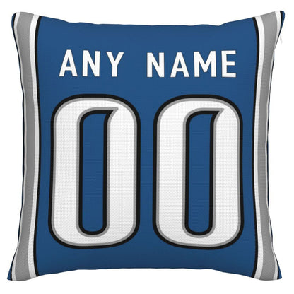 Custom D.Lions Pillow Decorative Throw Pillow Case - Print Personalized Football Team Fans Name & Number Birthday Gift Football Pillows view 3