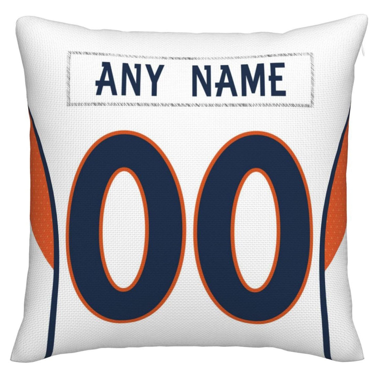 Custom D.Broncos Pillow Decorative Throw Pillow Case - Print Personalized Football Team Fans Name & Number Birthday Gift Football Pillows - Main View