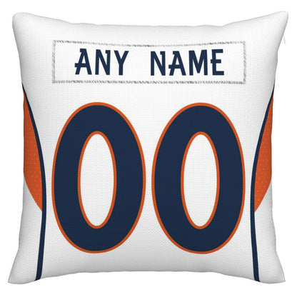 Custom D.Broncos Pillow Decorative Throw Pillow Case - Print Personalized Football Team Fans Name & Number Birthday Gift Football Pillows - Main View