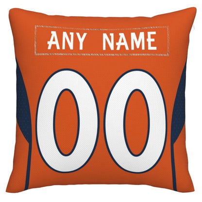 Custom D.Broncos Pillow Decorative Throw Pillow Case - Print Personalized Football Team Fans Name & Number Birthday Gift Football Pillows view 2