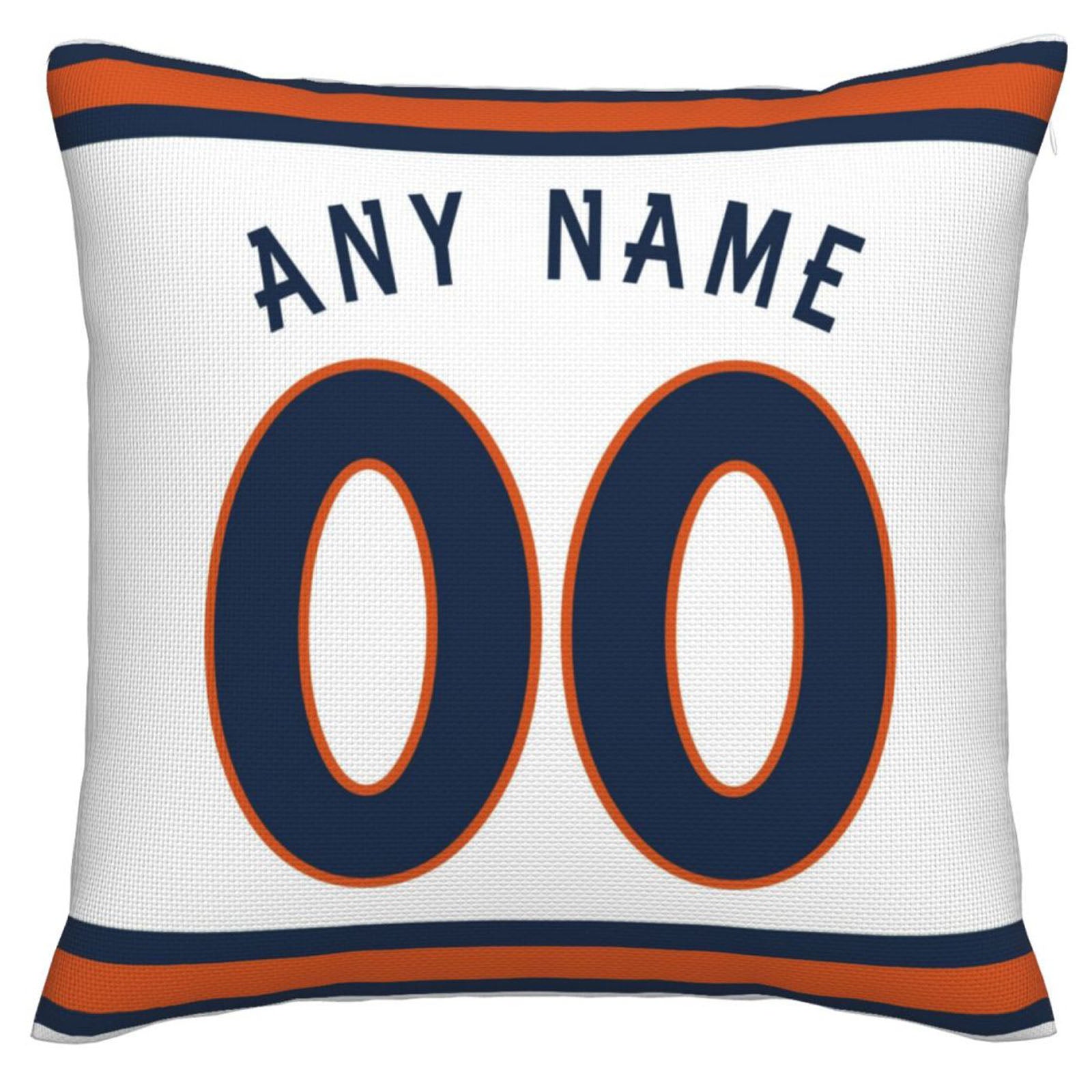 Custom D.Broncos Pillow Decorative Throw Pillow Case - Print Personalized Football Team Fans Name & Number Birthday Gift Football Pillows - Main View