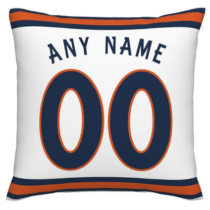 Custom D.Broncos Pillow Decorative Throw Pillow Case - Print Personalized Football Team Fans Name & Number Birthday Gift Football Pillows - Main View