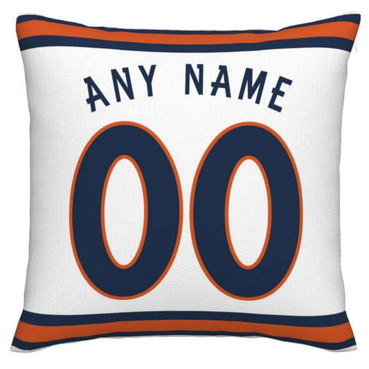 Custom D.Broncos Pillow Decorative Throw Pillow Case - Print Personalized Football Team Fans Name & Number Birthday Gift Football Pillows - Main View