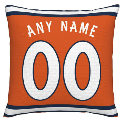 Custom D.Broncos Pillow Decorative Throw Pillow Case - Print Personalized Football Team Fans Name & Number Birthday Gift Football Pillows view 2