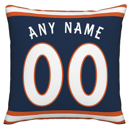 Custom D.Broncos Pillow Decorative Throw Pillow Case - Print Personalized Football Team Fans Name & Number Birthday Gift Football Pillows view 3