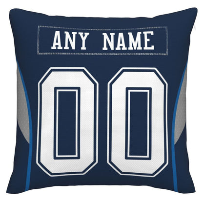 Custom D.Cowboys Pillow Decorative Throw Pillow Case - Print Personalized Football Team Fans Name & Number Birthday Gift Football Pillows - Main View