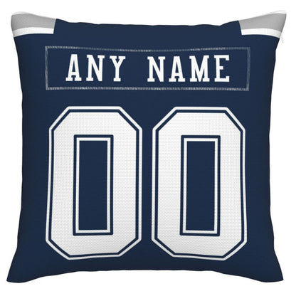 Custom D.Cowboys Pillow Decorative Throw Pillow Case - Print Personalized Football Team Fans Name & Number Birthday Gift Football Pillows - Main View