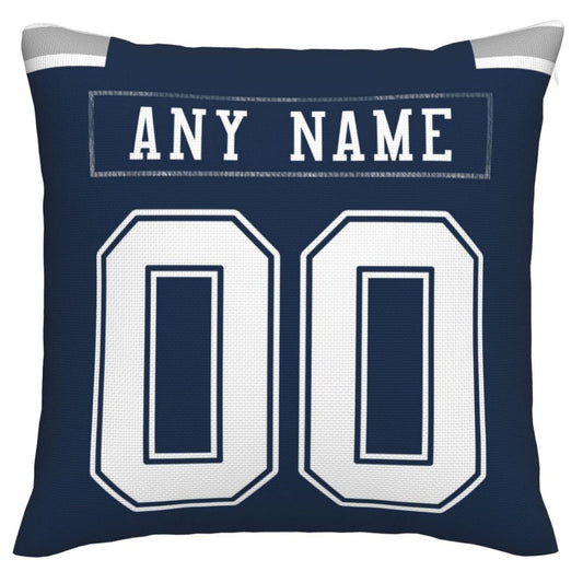 Custom D.Cowboys Pillow Decorative Throw Pillow Case - Print Personalized Football Team Fans Name & Number Birthday Gift Football Pillows - Main View