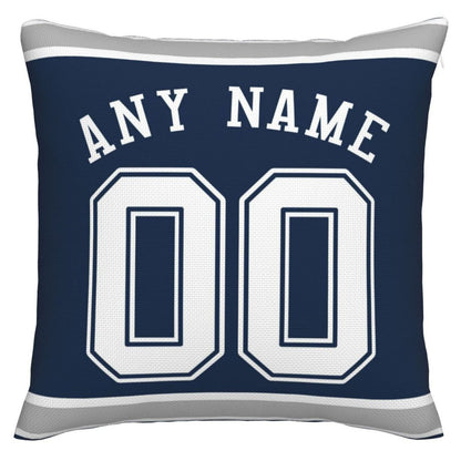 Custom D.Cowboys Pillow Decorative Throw Pillow Case - Print Personalized Football Team Fans Name & Number Birthday Gift Football Pillows - Main View