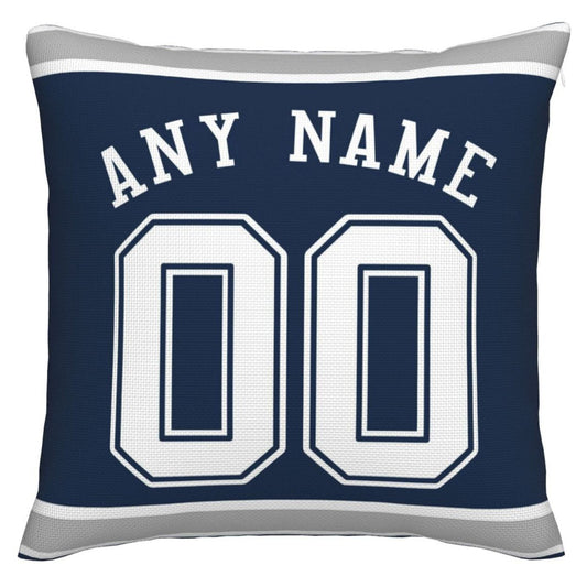 Custom D.Cowboys Pillow Decorative Throw Pillow Case - Print Personalized Football Team Fans Name & Number Birthday Gift Football Pillows - Main View