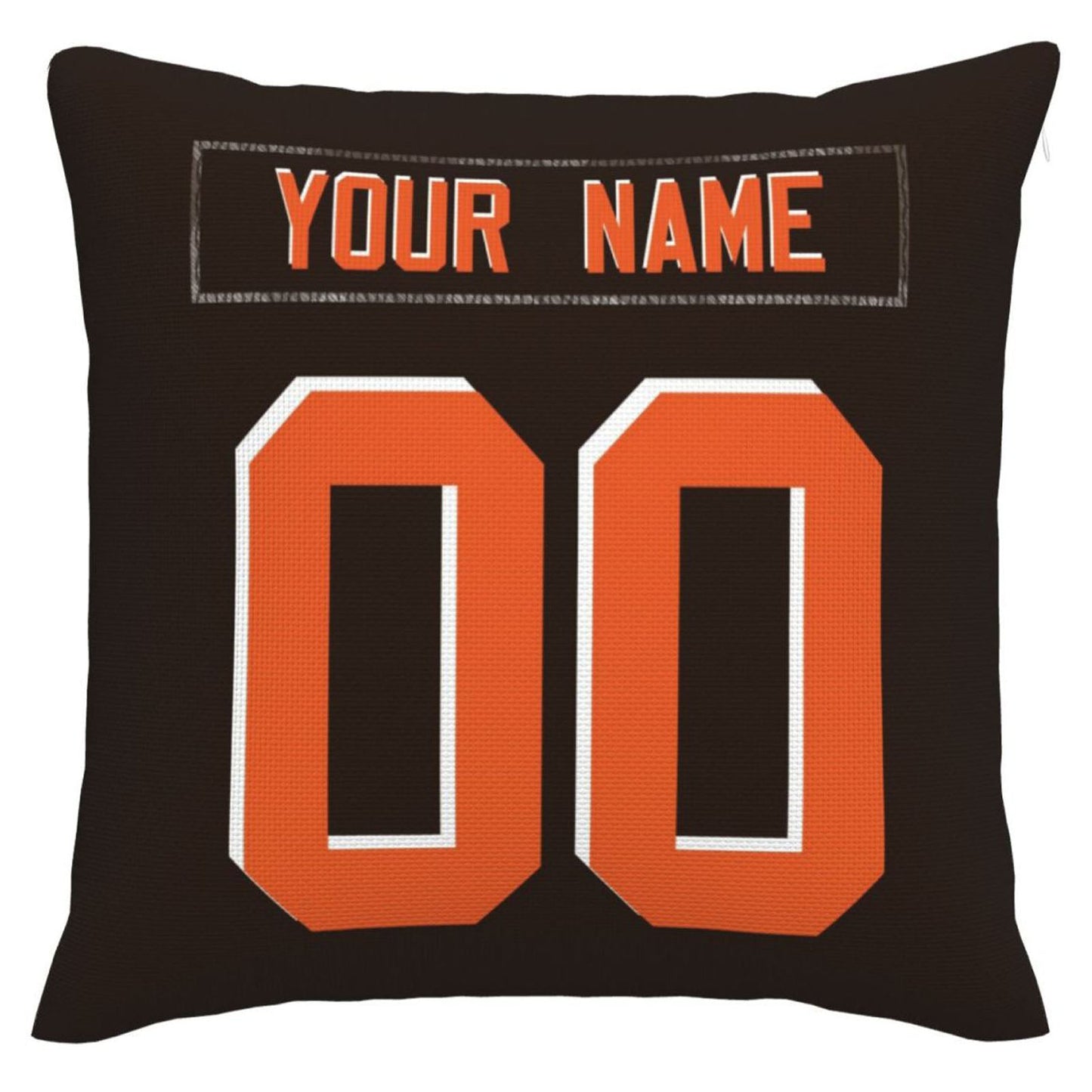 Custom C.Browns Pillow Decorative Throw Pillow Case - Print Personalized Football Team Fans Name & Number Birthday Gift Football Pillows - Main View