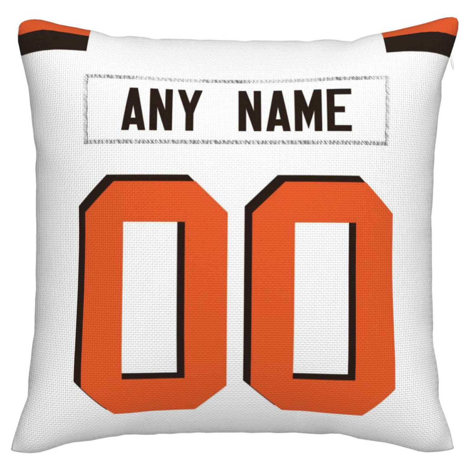 Custom C.Browns Pillow Decorative Throw Pillow Case - Print Personalized Football Team Fans Name & Number Birthday Gift Football Pillows view 2