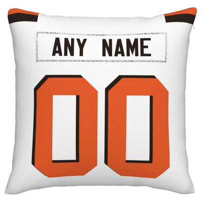 Custom C.Browns Pillow Decorative Throw Pillow Case - Print Personalized Football Team Fans Name & Number Birthday Gift Football Pillows view 2