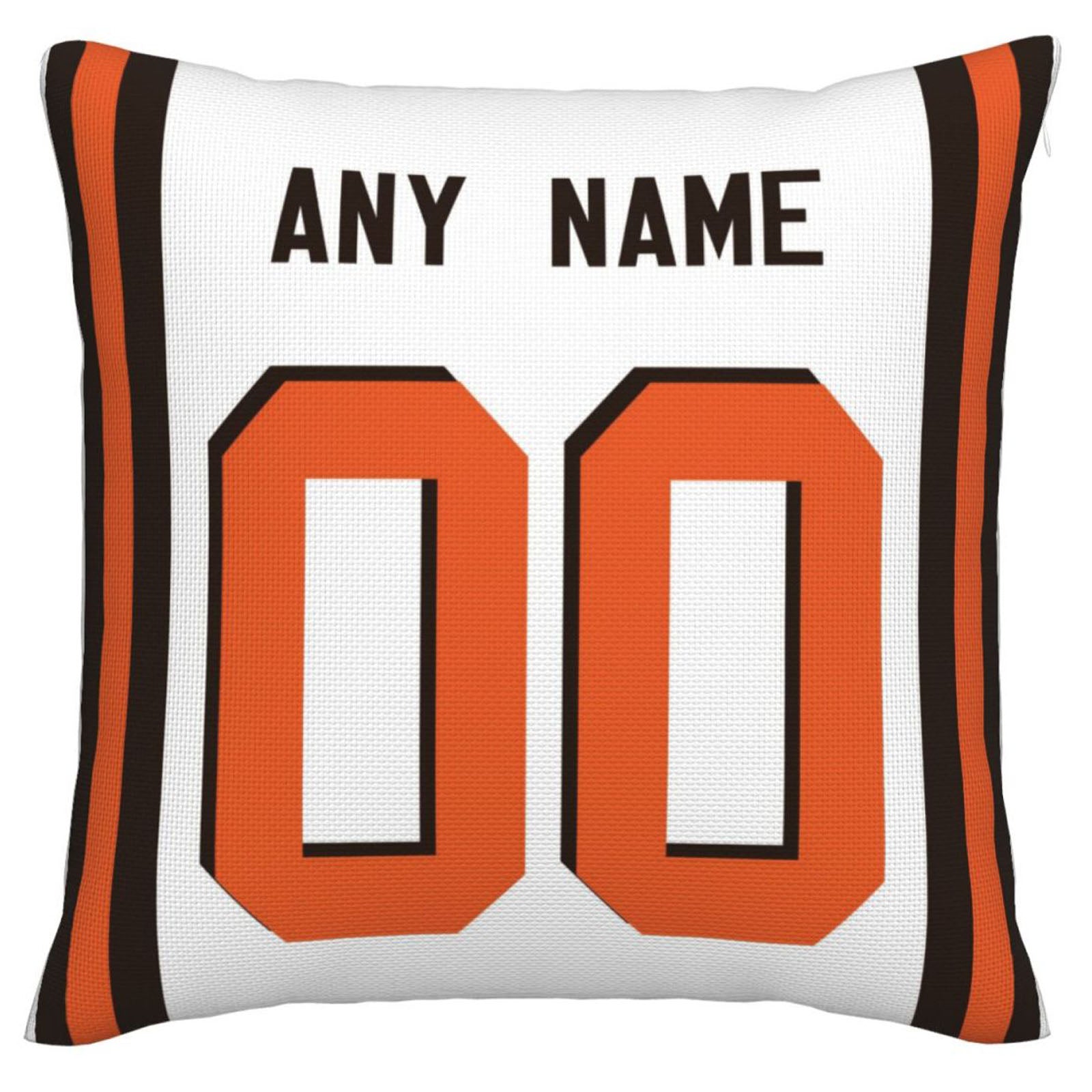 Custom C.Browns Pillow Decorative Throw Pillow Case - Print Personalized Football Team Fans Name & Number Birthday Gift Football Pillows - Main View