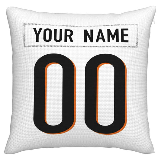 Custom C.Bengals Pillow Decorative Throw Pillow Case - Print Personalized Football Team Fans Name & Number Birthday Gift Football Pillows - Main View