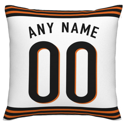 Custom C.Bengals Pillow Decorative Throw Pillow Case - Print Personalized Football Team Fans Name & Number Birthday Gift Football Pillows - Main View