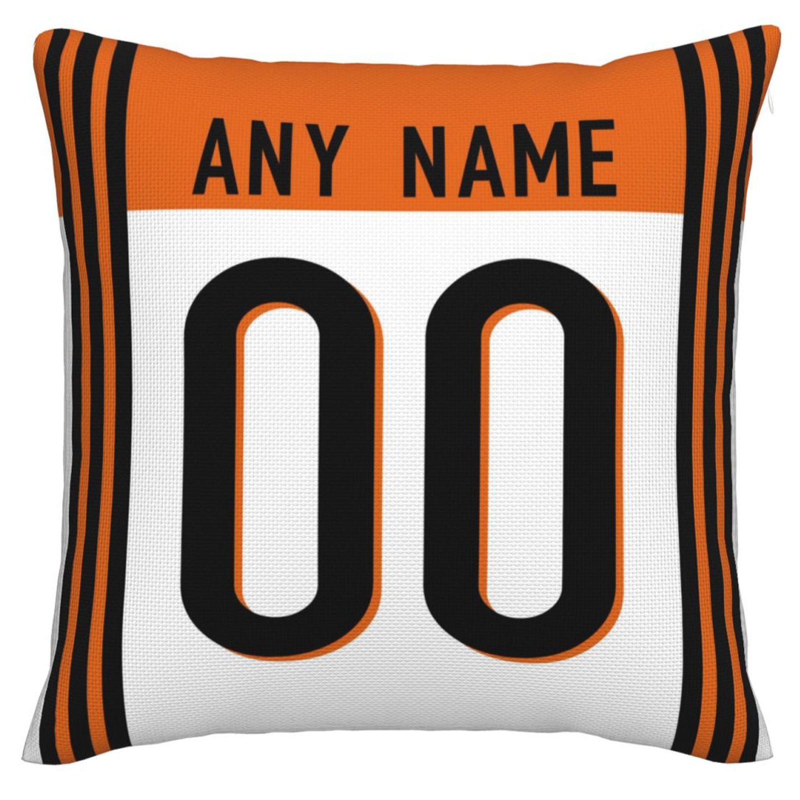 Custom C.Bengals Pillow Decorative Throw Pillow Case - Print Personalized Football Team Fans Name & Number Birthday Gift Football Pillows - Main View