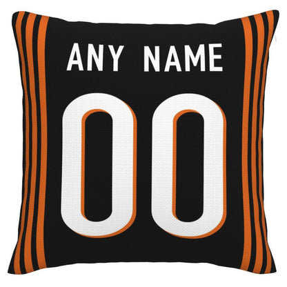 Custom C.Bengals Pillow Decorative Throw Pillow Case - Print Personalized Football Team Fans Name & Number Birthday Gift Football Pillows view 2