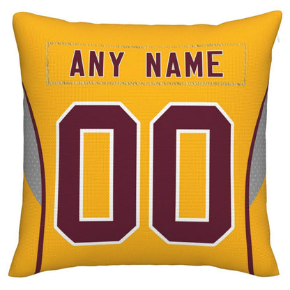 Custom W.Football Team Pillow Decorative Throw Pillow Case - Print Personalized Football Team Fans Name & Number Birthday Gift Football Pillows view 3