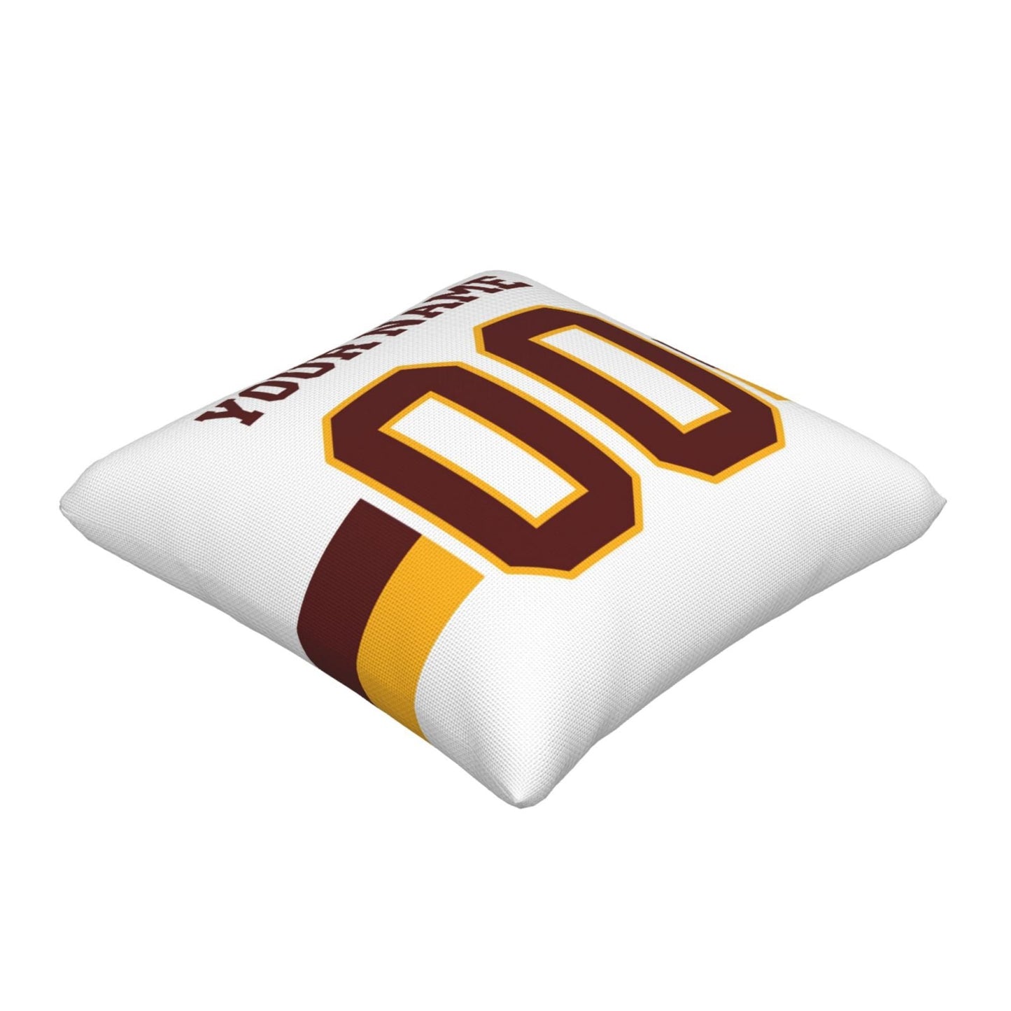 Custom W.Football Team White Decorative Throw Pillow Case - Print Personalized Football Team Fans Name & Number Birthday Gift view 2