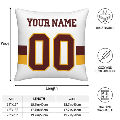 Custom W.Football Team Pillow Decorative Throw Pillow Case - Print Personalized Football Team Fans Name & Number Birthday Gift Football Pillows view 4