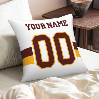 Custom W.Football Team White Decorative Throw Pillow Case - Print Personalized Football Team Fans Name & Number Birthday Gift view 8