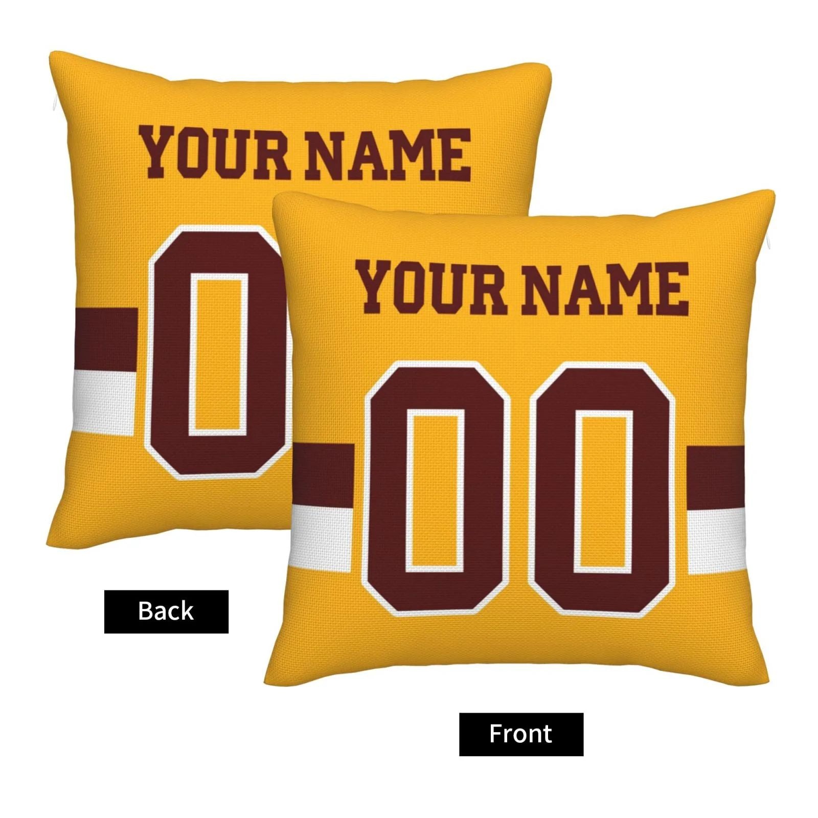 Custom W.Football Team Pillow Decorative Throw Pillow Case - Print Personalized Football Team Fans Name & Number Birthday Gift Football Pillows view 6