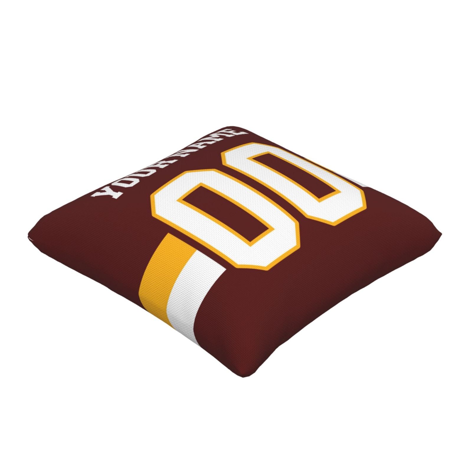Custom Burgundy W.Commanders Decorative Throw Pillow Case - Print Personalized Football Team Fans Name & Number Birthday Gift view 2