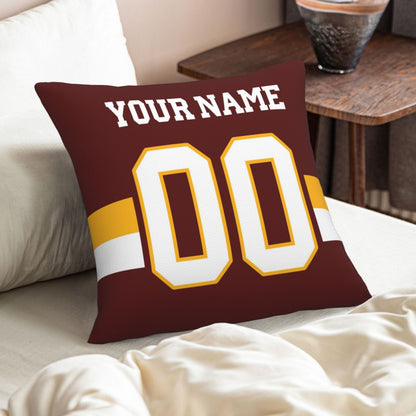 Custom Burgundy W.Commanders Decorative Throw Pillow Case - Print Personalized Football Team Fans Name & Number Birthday Gift view 8